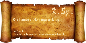 Kelemen Szimonetta névjegykártya