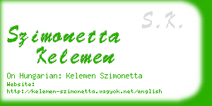 szimonetta kelemen business card